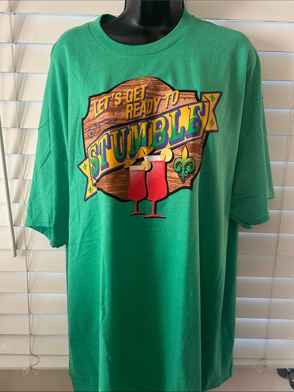 Let's Get Ready to Stumble Green Graphic Tee